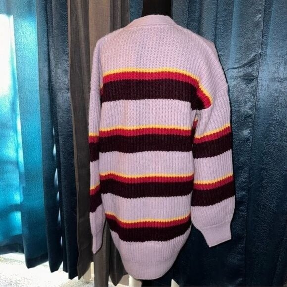 Scotch & Soda midi length knit striped cardigan XL New - Picture 6 of 9